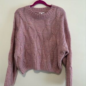 Gianni Bini Cozy Cable Knit Sweater - Pink